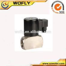 Alta frecuencia Cuerpo de acero inoxidable Viton Seal 12vcc válvula de solenoide de alta temperatura 1/4